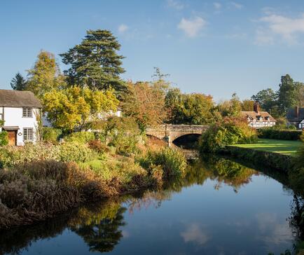 Arrow Bank and the picturesque village of Eardisland