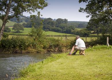Fishing on the River Lugg photo