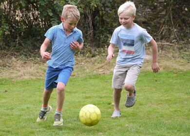 Recreation field at 5 Star caravan park, Arrow Bank, Herefordshire